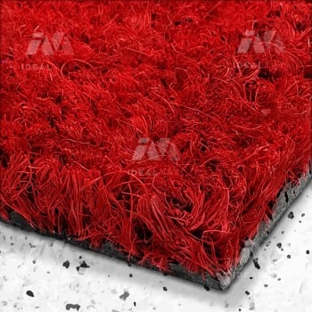 Red Coir Doormat / Made to Measure (17mm)